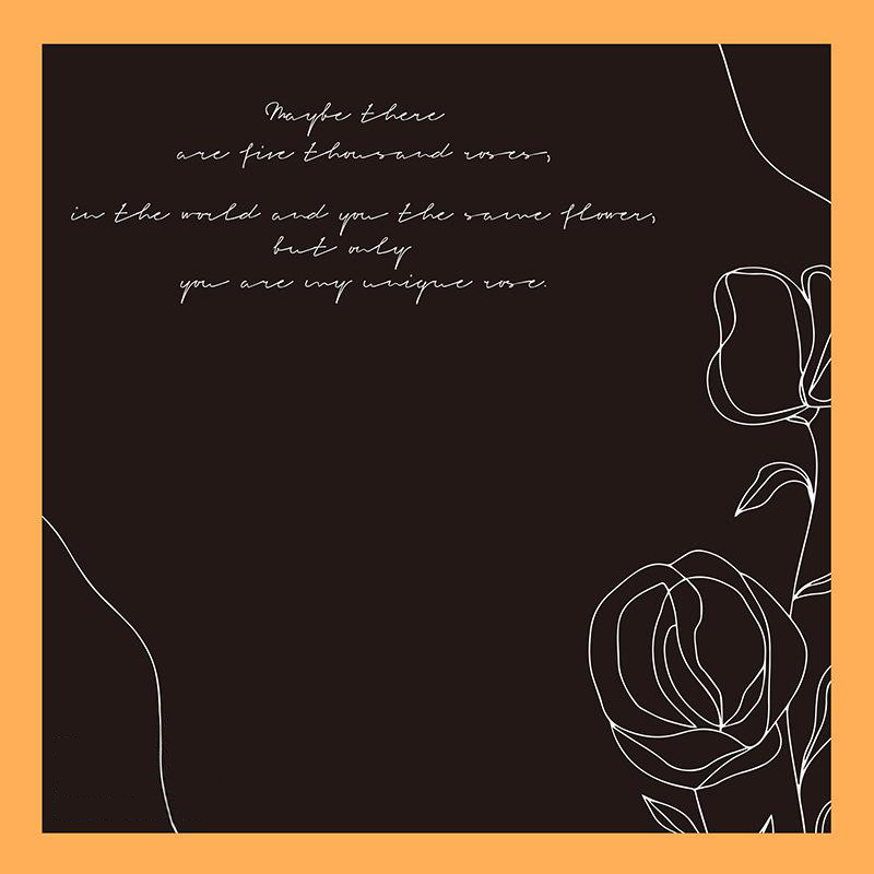 MYHC-42 Simple Style Contrast Border Cotton Flower Wrapping Paper