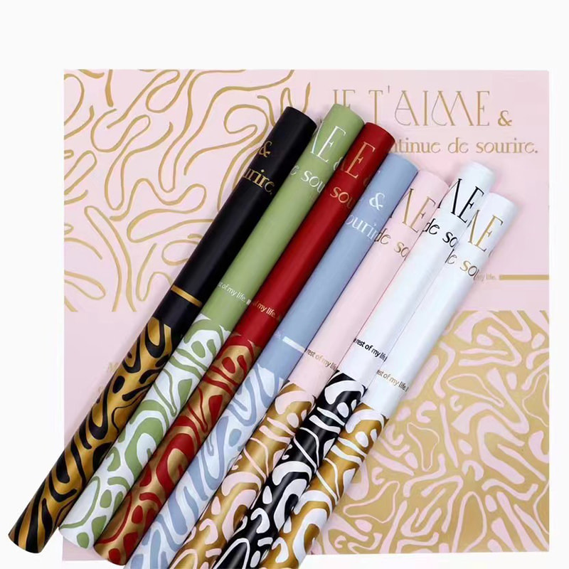 MYHC-44 Modern Graffiti Style Cowhide Flowers Packaging Film