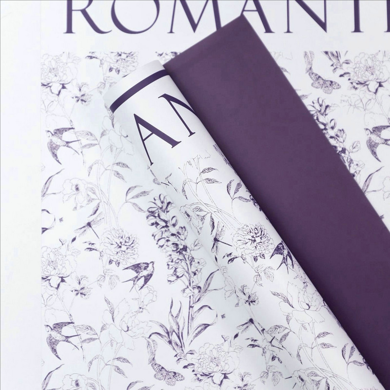 MYHC-49 Single-Sided Pattern Fresh Matte Flower Wrapping Paper