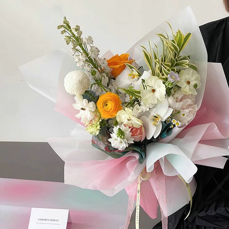 MYHC-50 Candy Matte Film Waterproof Flower Packaging Film