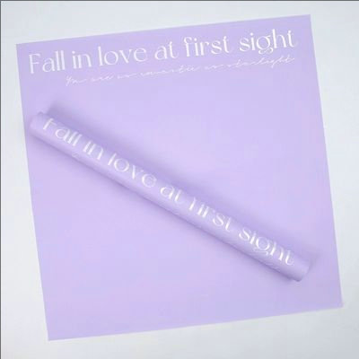 MYHC-53 One-Sided Love At First Sight English Dekorasyon na Plastic Flower Wrapping Paper