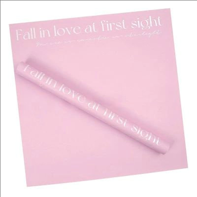 MYHC-53 One-Sided Love At First Sight English Dekorasyon na Plastic Flower Wrapping Paper