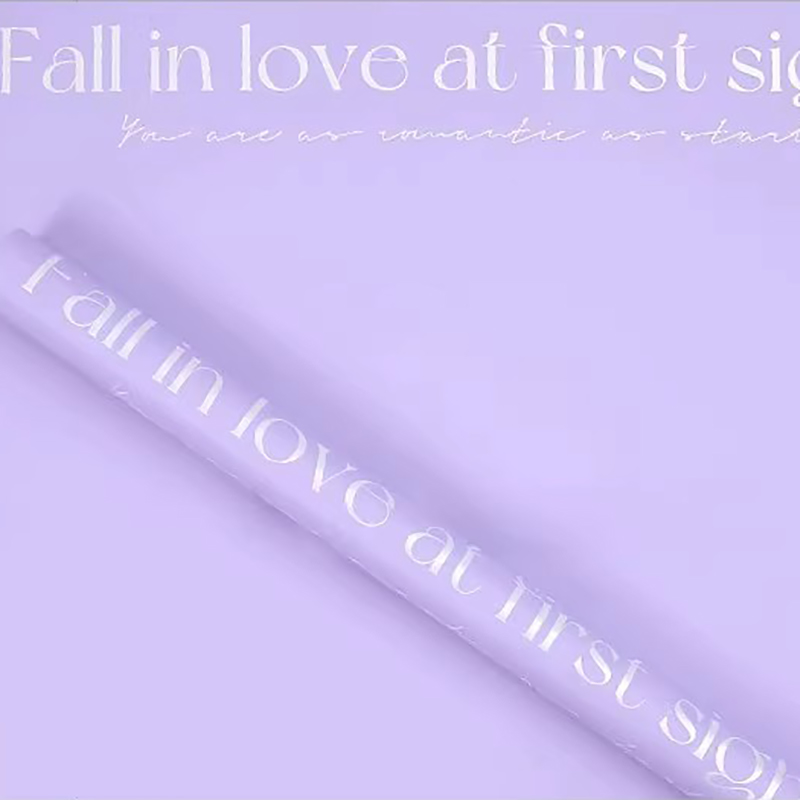 MYHC-53 One-Sided Love At First Sight English Dekorasyon na Plastic Flower Wrapping Paper