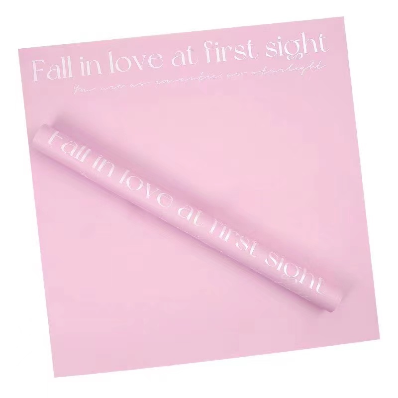 MYHC-53 One-Sided Love At First Sight English Dekorasyon na Plastic Flower Wrapping Paper