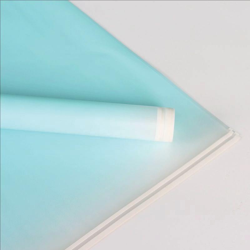 MYHC-54 Single-Sided Double White Line Edge Gradient Color Plastic Flower Packaging Film