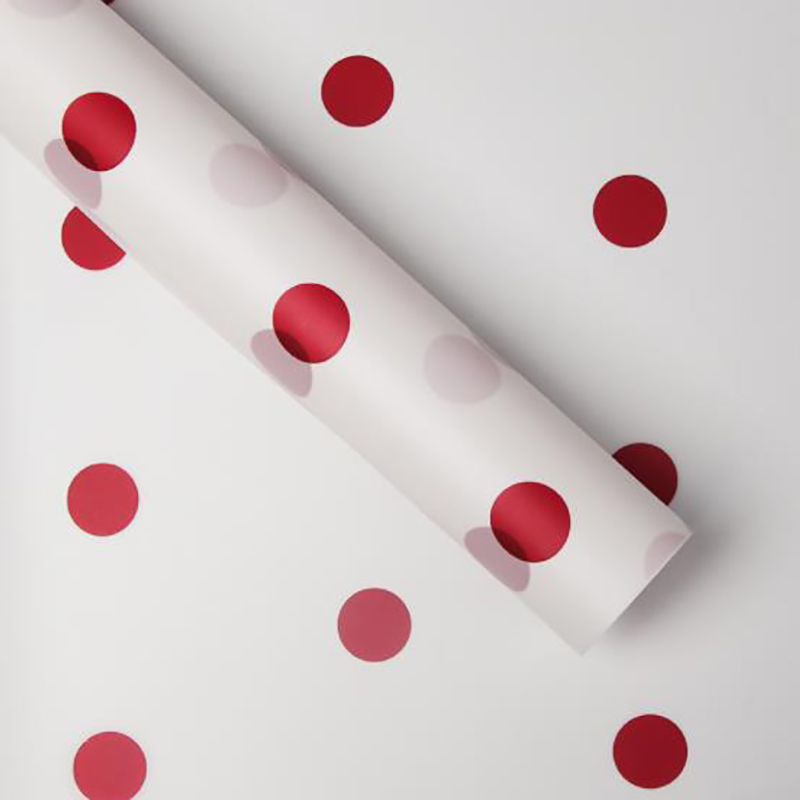 MYHC-58 Dot-Lined Cotton Flower Wrapping Paper