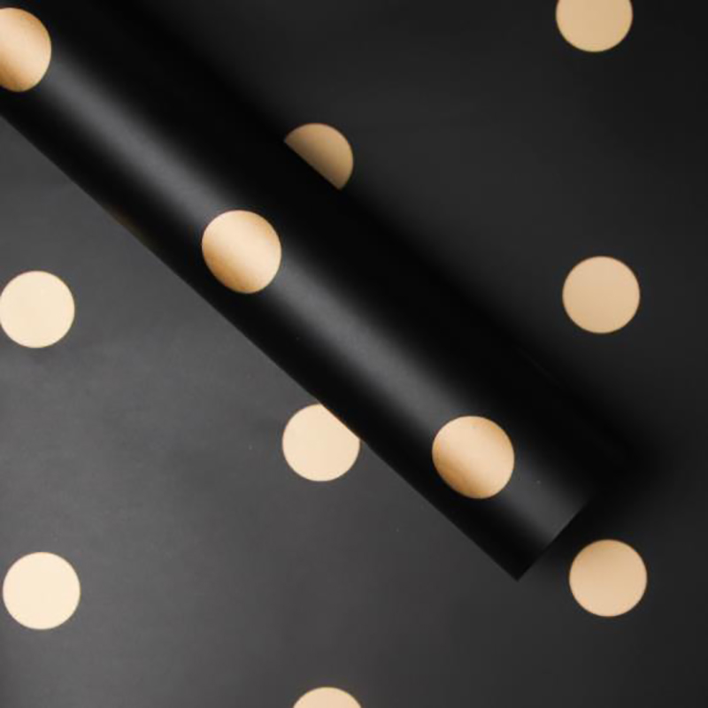 MYHC-58 Dot-Lined Cotton Flower Wrapping Paper