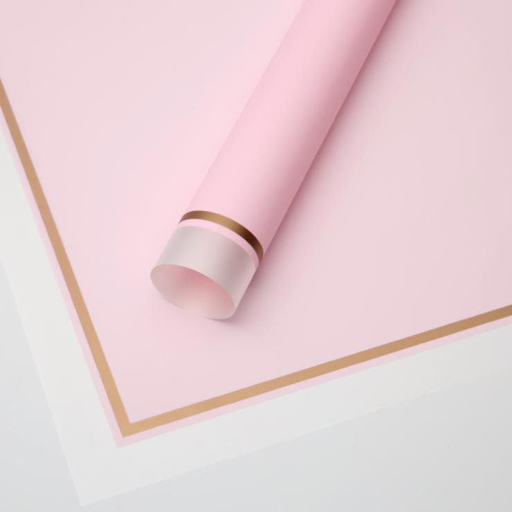 MYHC-61 White Edge Na May Gold Edge Matte Film Matte Flower Wrapping Paper