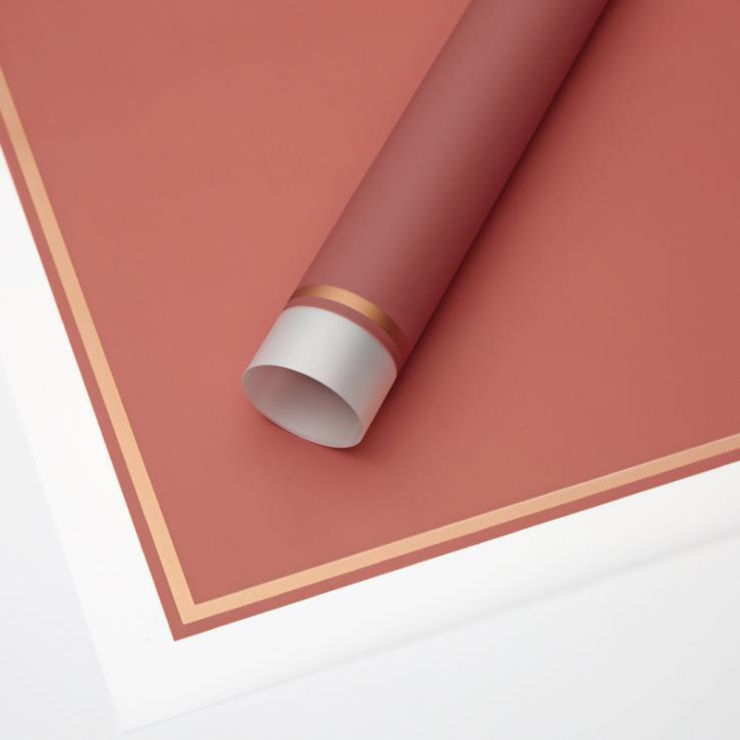 MYHC-61 White Edge Na May Gold Edge Matte Film Matte Flower Wrapping Paper