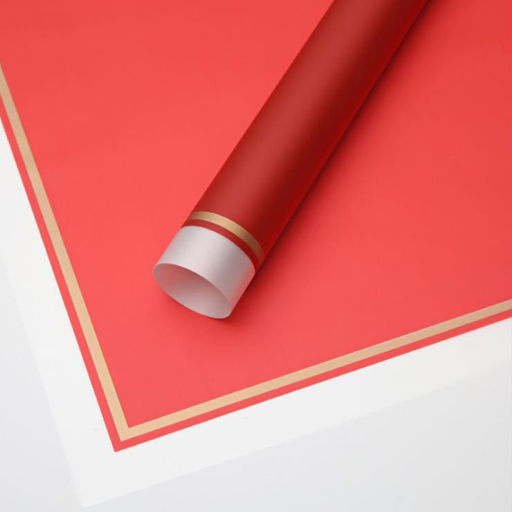 MYHC-61 White Edge Na May Gold Edge Matte Film Matte Flower Wrapping Paper
