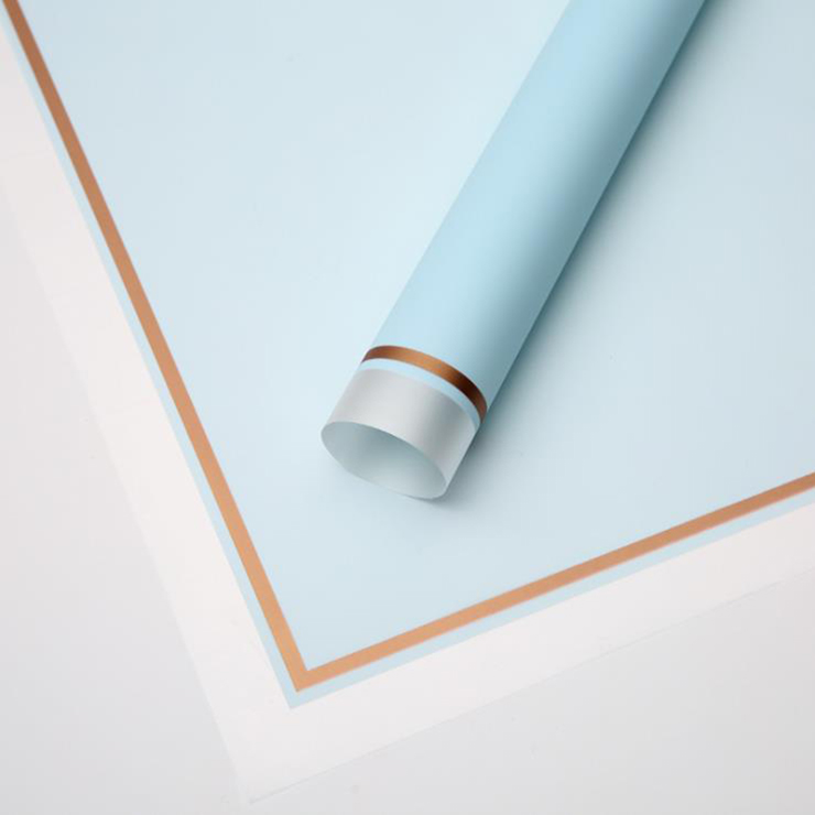 MYHC-61 White Edge Na May Gold Edge Matte Film Matte Flower Wrapping Paper