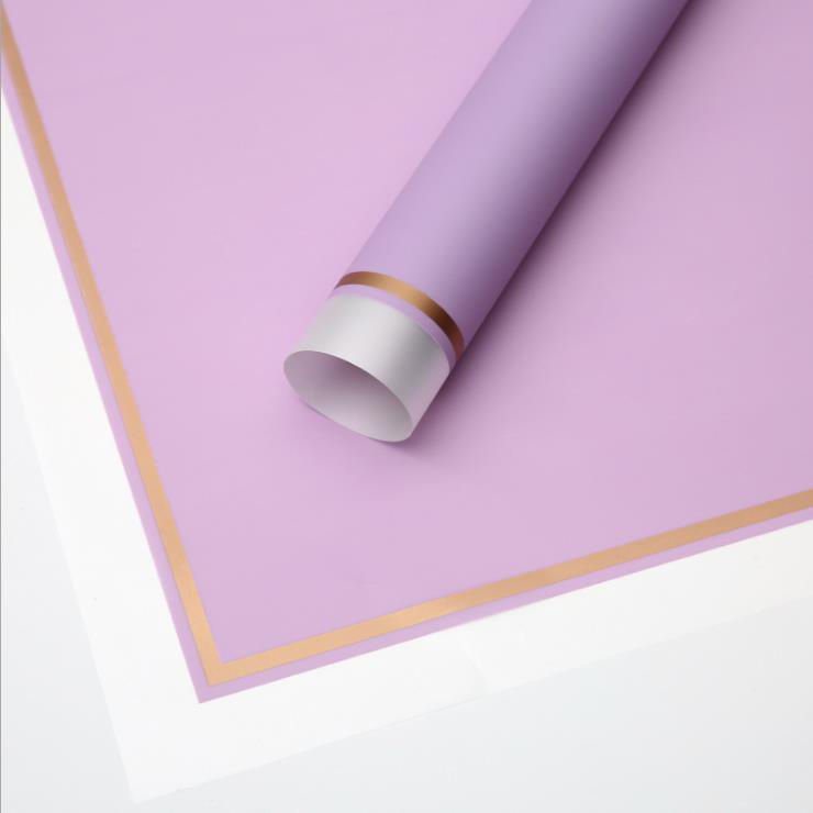 MYHC-61 White Edge Na May Gold Edge Matte Film Matte Flower Wrapping Paper