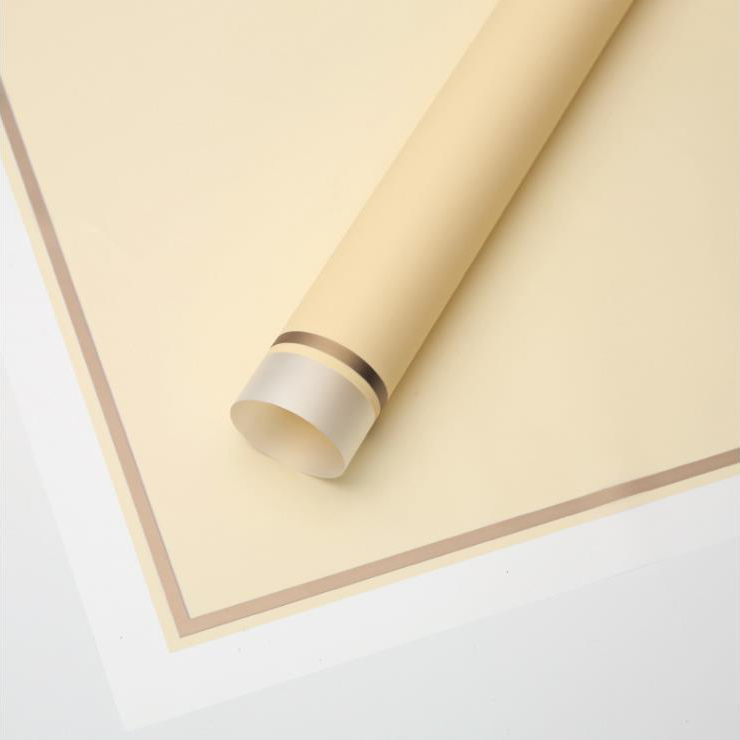 MYHC-61 White Edge Na May Gold Edge Matte Film Matte Flower Wrapping Paper