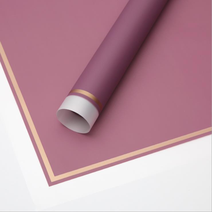 MYHC-61 White Edge Na May Gold Edge Matte Film Matte Flower Wrapping Paper