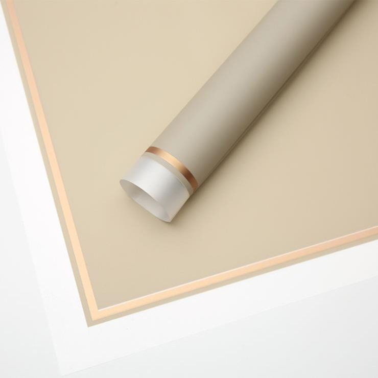 MYHC-61 White Edge Na May Gold Edge Matte Film Matte Flower Wrapping Paper