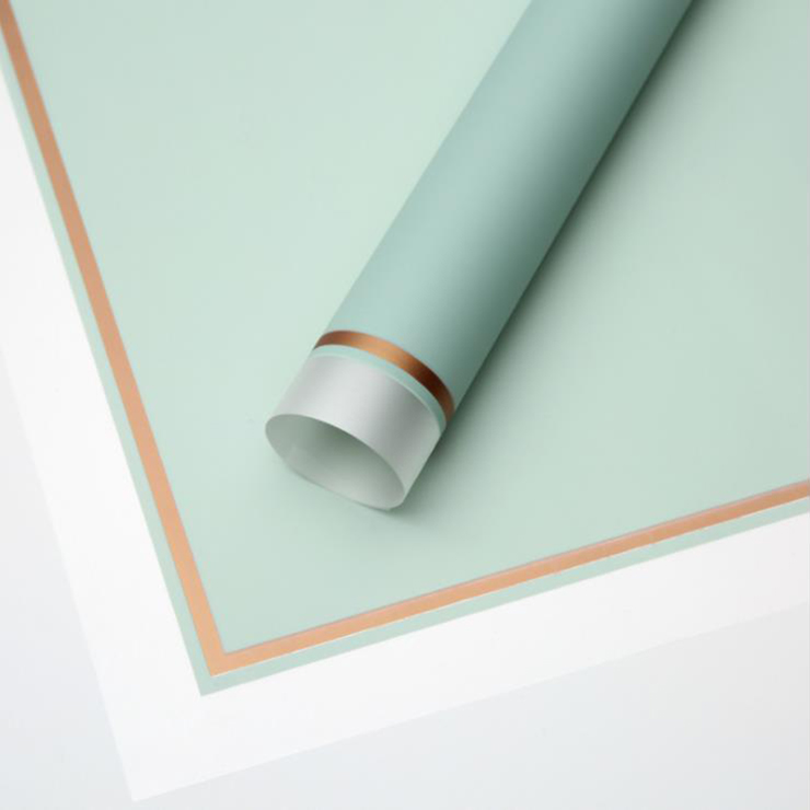 MYHC-61 White Edge Na May Gold Edge Matte Film Matte Flower Wrapping Paper