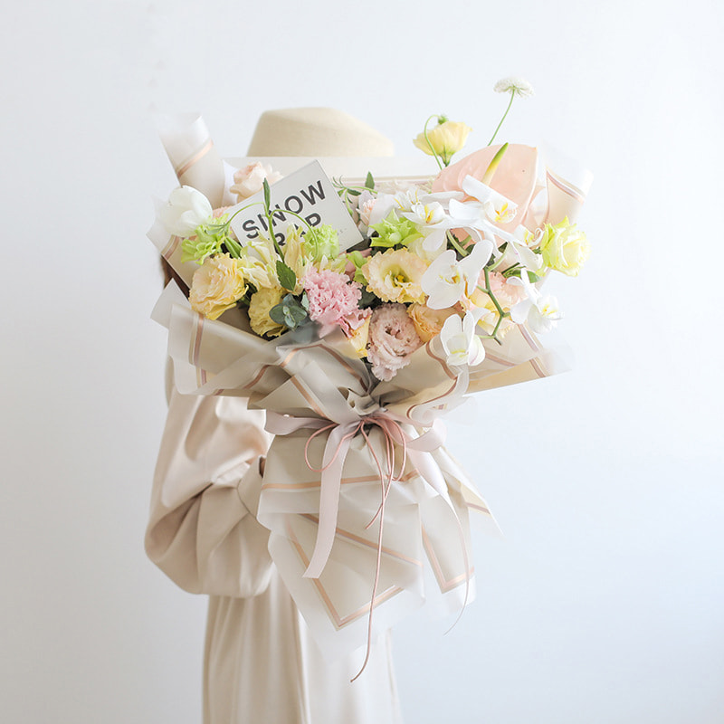 MYHC-61 White Edge Na May Gold Edge Matte Film Matte Flower Wrapping Paper