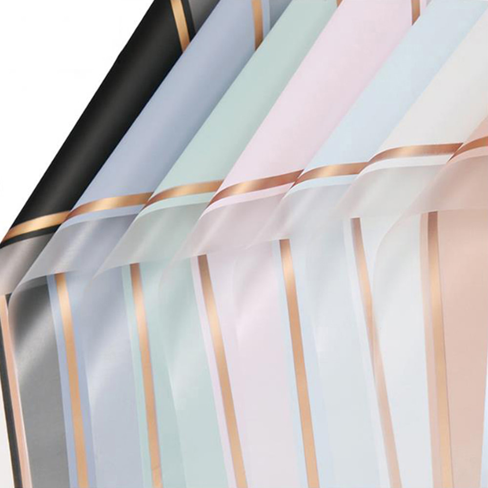 MYHC-61 White Edge Na May Gold Edge Matte Film Matte Flower Wrapping Paper