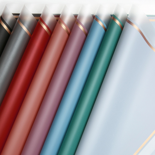 MYHC-61 White Edge Na May Gold Edge Matte Film Matte Flower Wrapping Paper