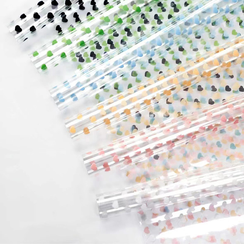 MYHC-62 Even Love Dekorasyon OPP Transparent Flower Wrapping Paper