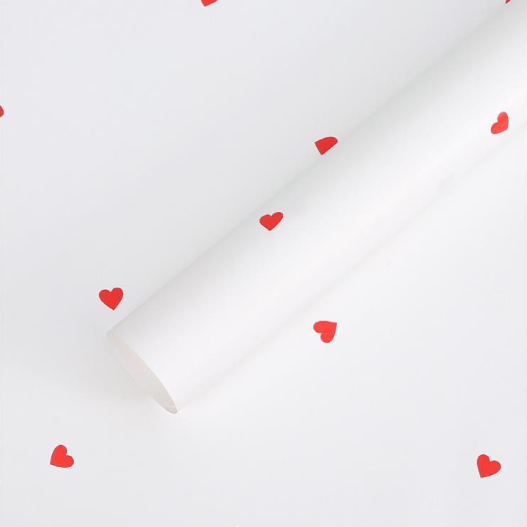 MYHC-63 Little Love Dekorasyon Pearlescent Film Bopp Cotton Flower Packaging Film