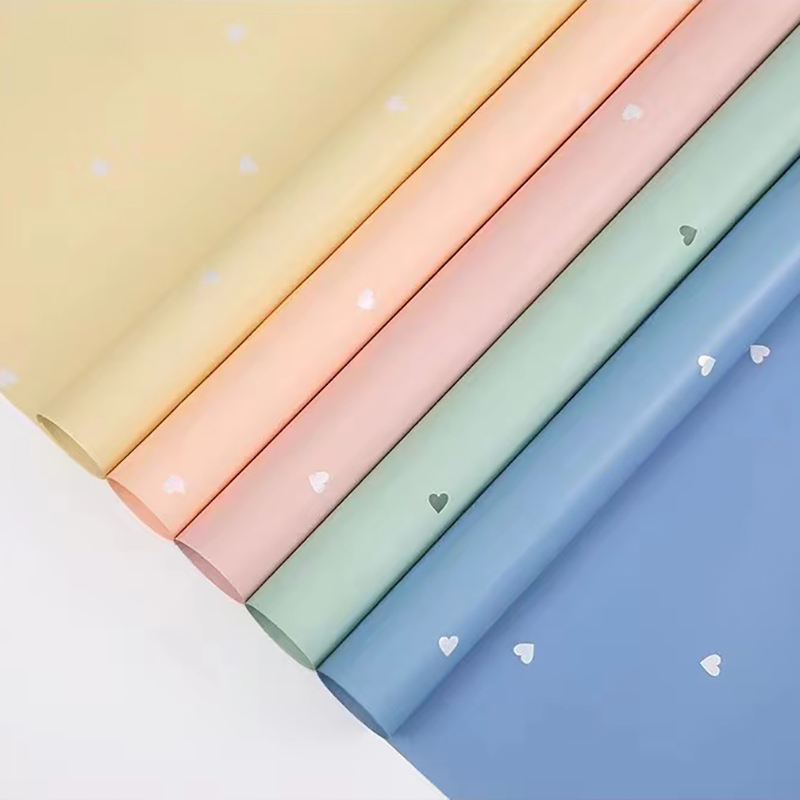 MYHC-63 Little Love Dekorasyon Pearlescent Film Bopp Cotton Flower Packaging Film