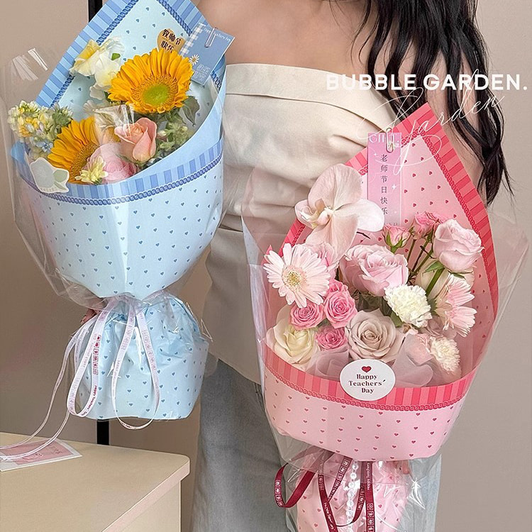 MYHC-65 Princess Dress Maliwanag na Kulay ng Plastic Flower Packaging Film