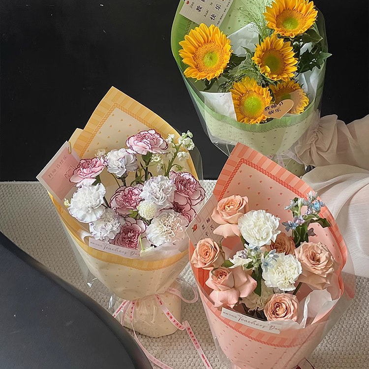 MYHC-65 Princess Dress Maliwanag na Kulay ng Plastic Flower Packaging Film