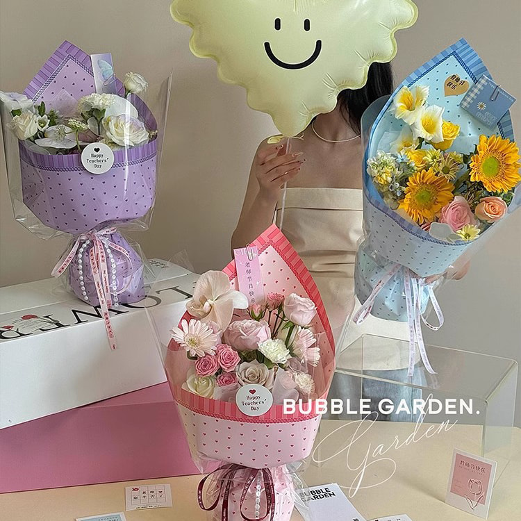 MYHC-65 Princess Dress Maliwanag na Kulay ng Plastic Flower Packaging Film