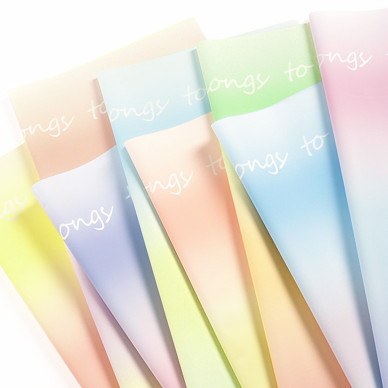 MYHC-66 Macaron Gradient Color Waterproof Flower Wrapping Paper