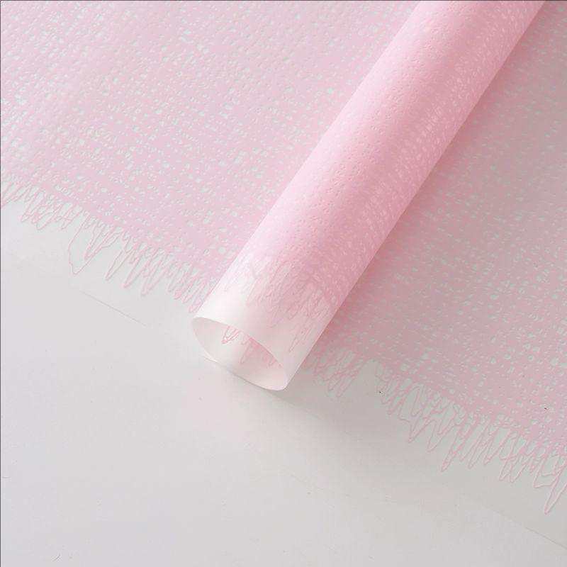 MYHC-67 Transparent Bottom Monochrome Woven Fabric Pattern Plastic Flower Packaging Film
