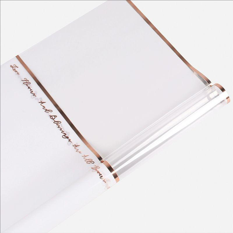 MYHC-70 Gold Line Plastic Flowers Opp Packaging Paper