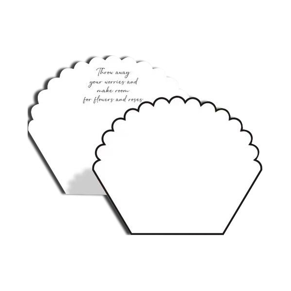 MYHC-71 Monochrome Petal-Shaped Cotton Flower Wrapping Paper