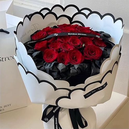 MYHC-71 Monochrome Petal-Shaped Cotton Flower Wrapping Paper