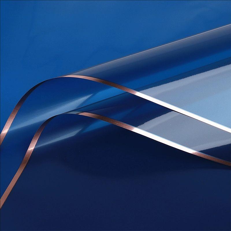 MYHC-72 Solid Color Gold Edge Water Light Film Transparent Flower Packaging Film