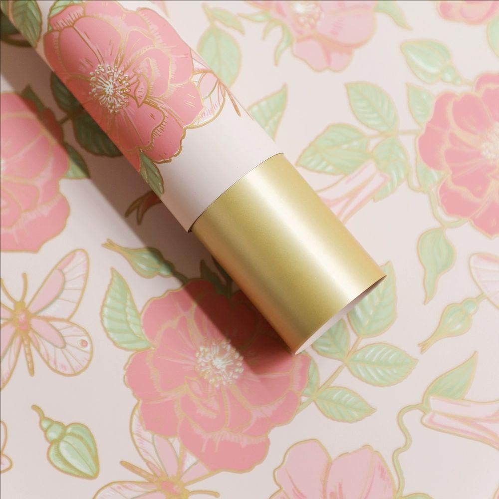 MYHC-76 Gold-Edged Vintage Camellia Pattern Pearlescent Film Flower Wrapping Paper