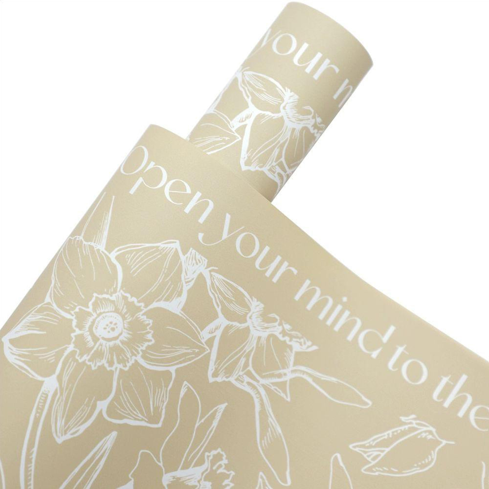 MYHC-77 Daffodils Lines Bopp Pearlescent Film Flower Wrapping Paper