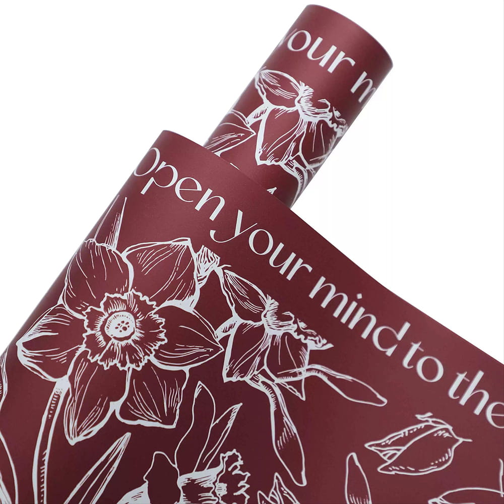 MYHC-77 Daffodils Lines Bopp Pearlescent Film Flower Wrapping Paper