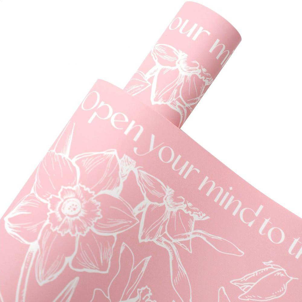 MYHC-77 Daffodils Lines Bopp Pearlescent Film Flower Wrapping Paper