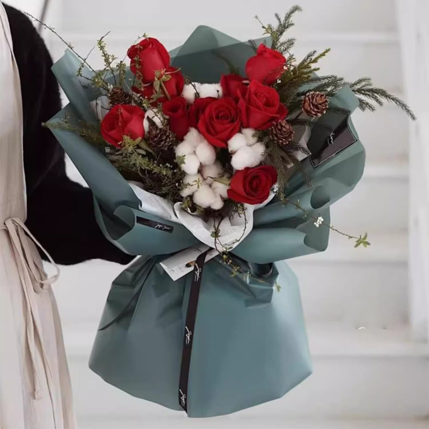 Matte solid color translucent flower wrapping paper
