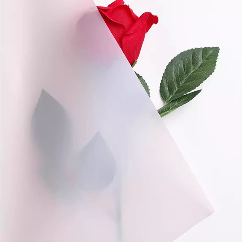 Matte solid color translucent flower wrapping paper