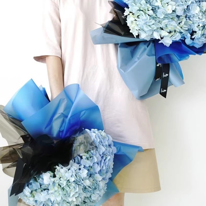 Matte solid color translucent flower wrapping paper