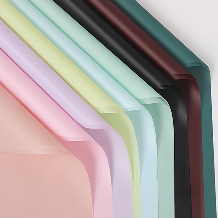 Matte solid color translucent flower wrapping paper
