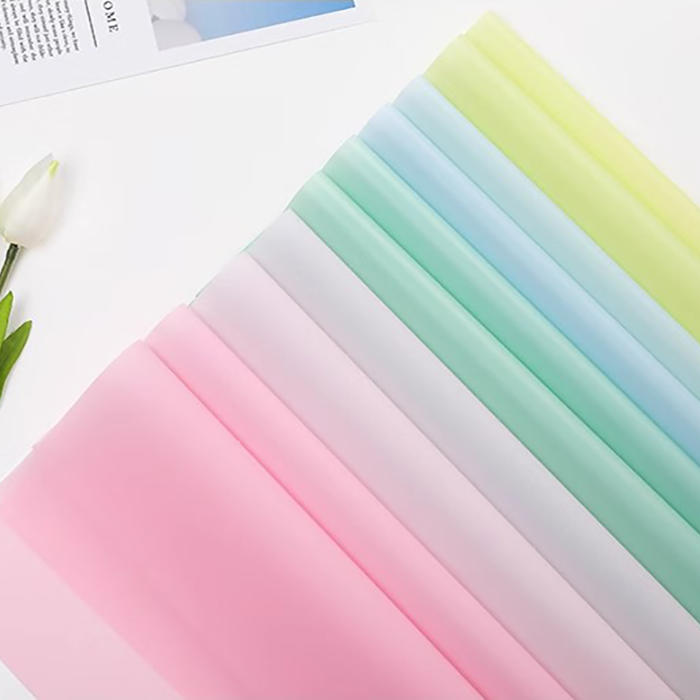 Matte solid color translucent flower wrapping paper