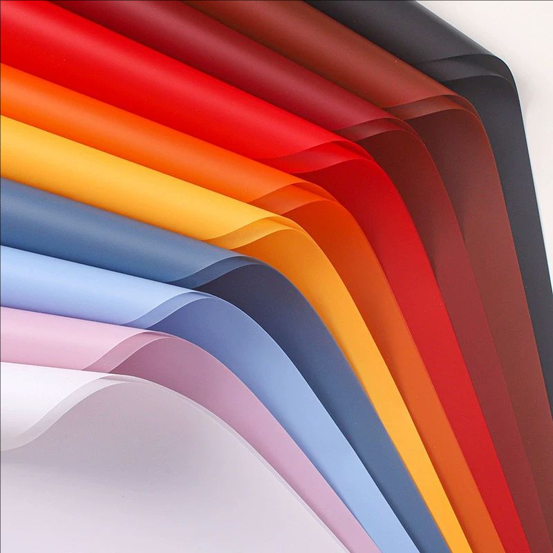 Matte solid color translucent flower wrapping paper