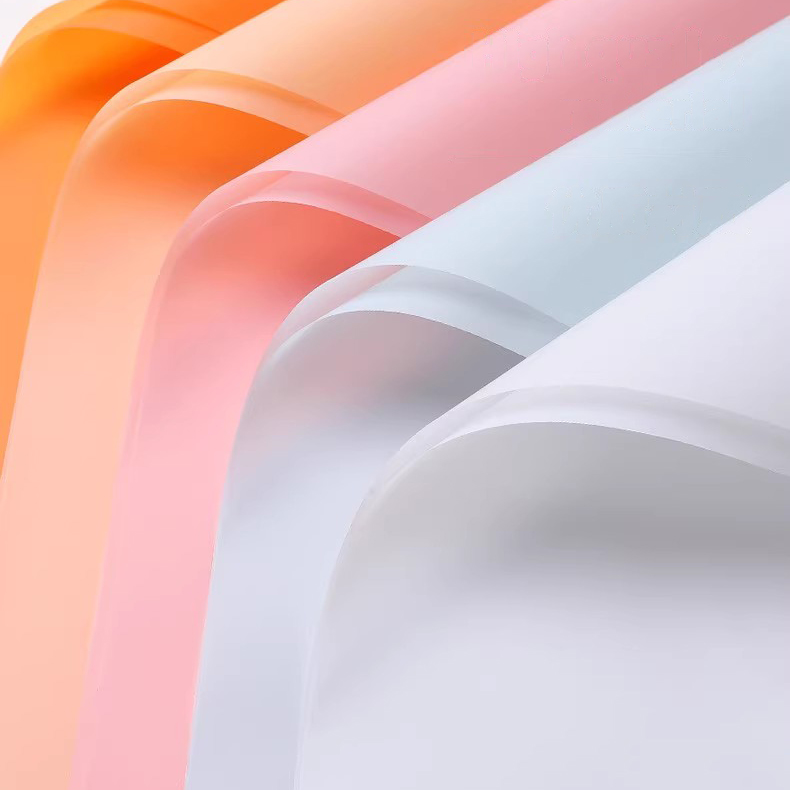 Matte solid color translucent flower wrapping paper