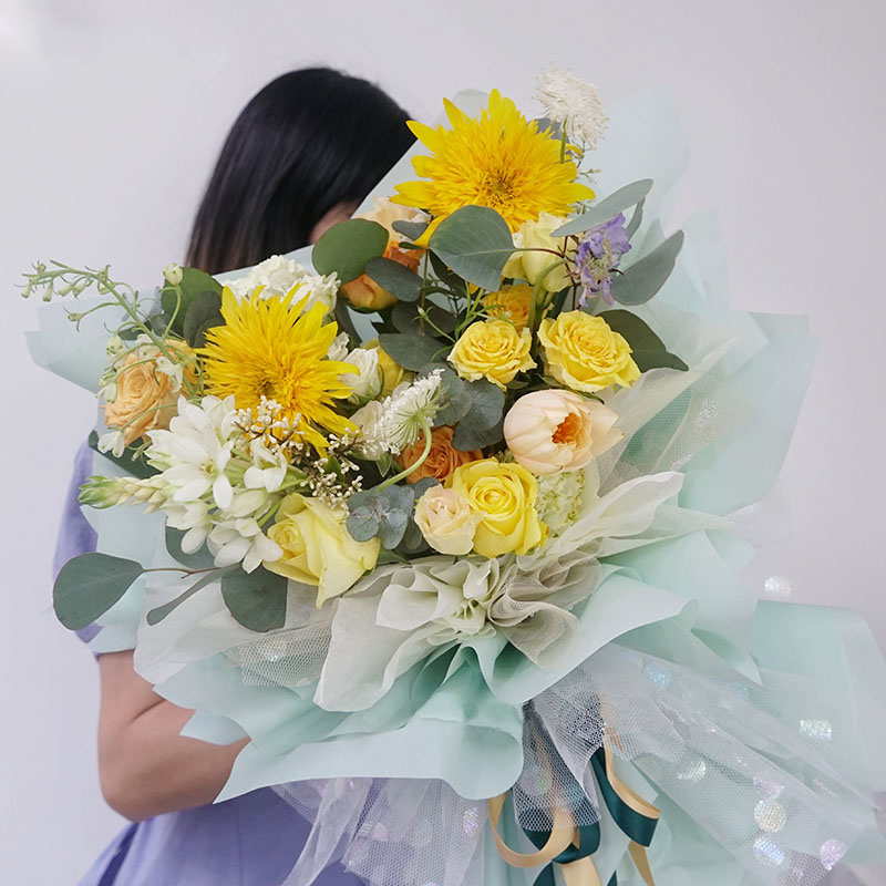 Matte solid color translucent flower wrapping paper