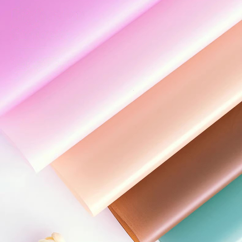Matte solid color translucent flower wrapping paper