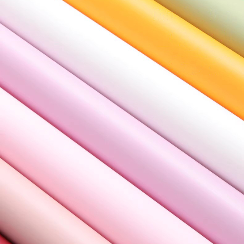 Matte solid color translucent flower wrapping paper