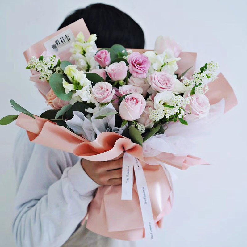 Matte solid color translucent flower wrapping paper